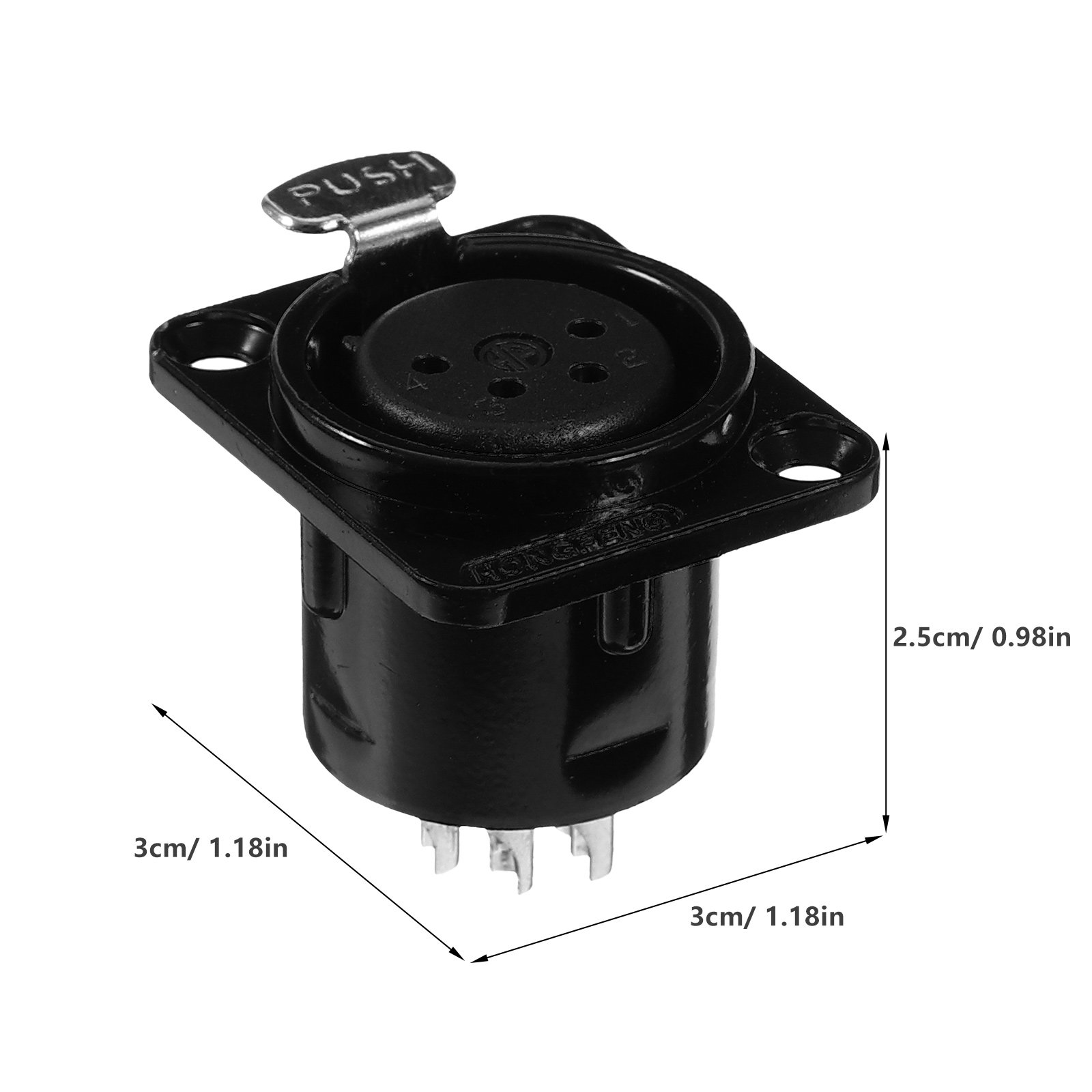 4Pcs Xlr 4-Pin Female Jack Soc - Transmission Jack Adapter のレビューと価格