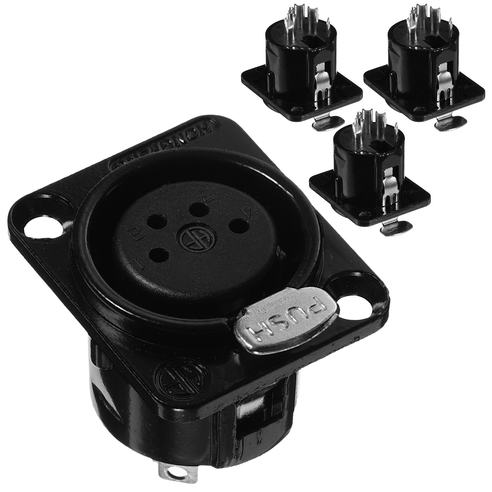 4Pcs Xlr 4-Pin Female Jack Soc - Transmission Jack Adapter のレビューと価格