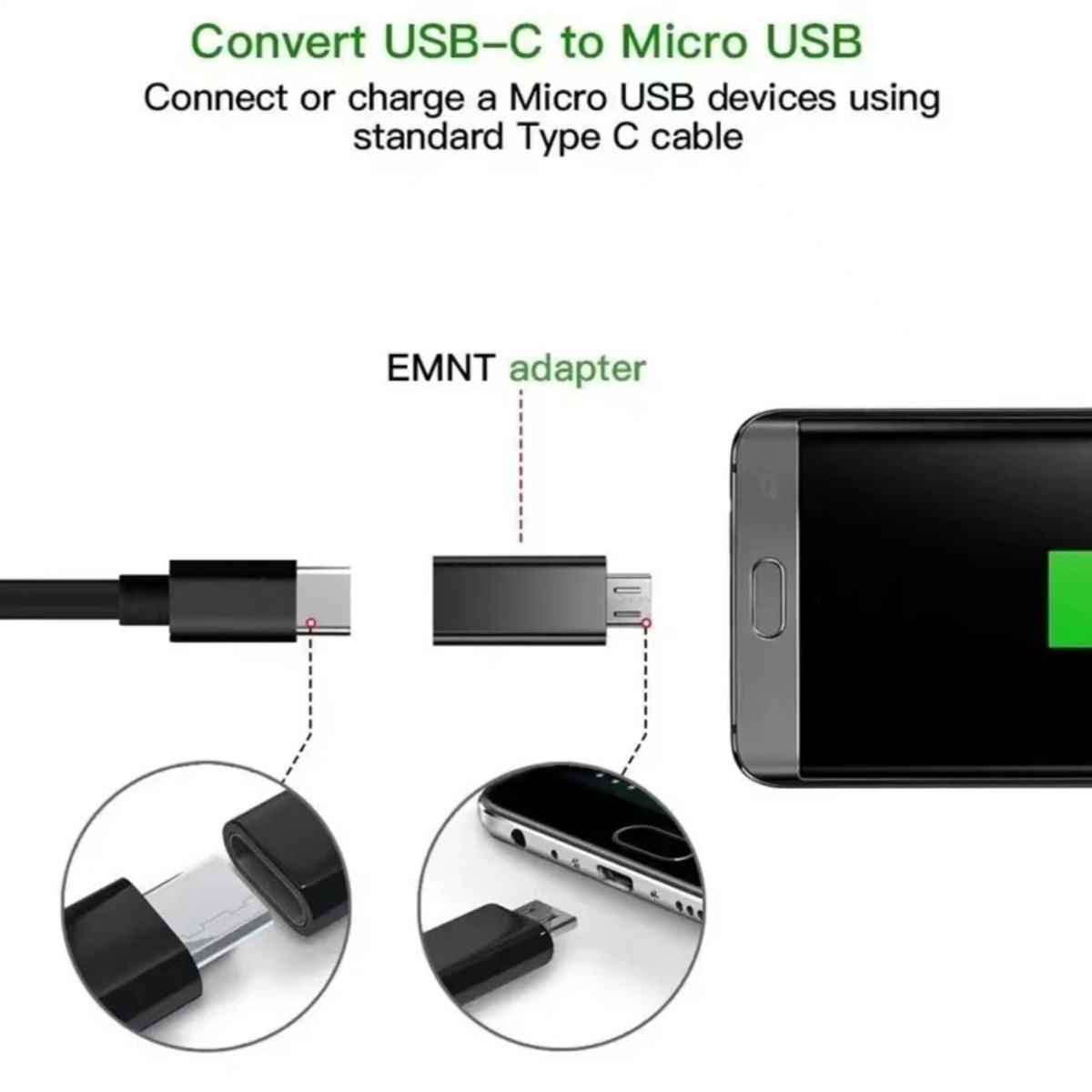 USB Type C Female to Micro USB - Transmission Jack Adapter のレビューと価格