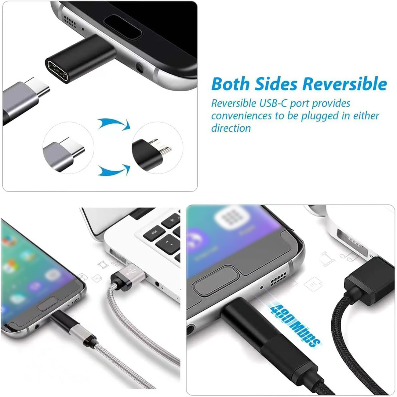 USB Type C Female to Micro USB - Transmission Jack Adapter のレビューと価格